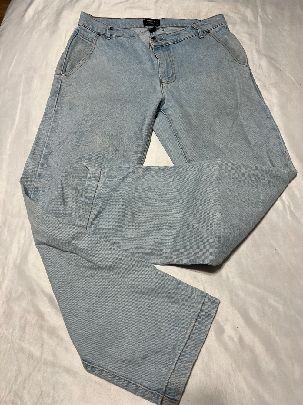 Forever 21 Light Blue Men's Relaxed Jeans